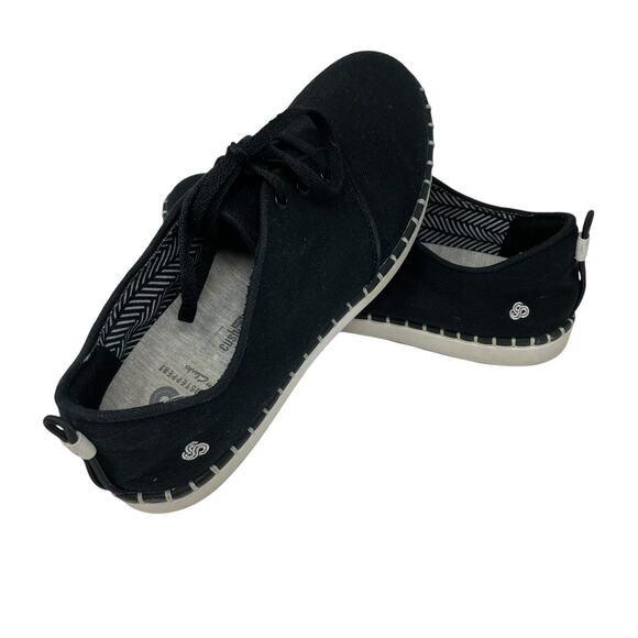 Cloudsteppers by Clark’s Glow Lace Sneakers Women’s Size 8 Black Canvas Comfort - Picture 5 of 10
